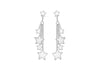 Sterling Silver Star Drop Earrings