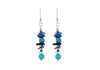 Sterling Silver Turquoise Bead Drop Earrings