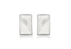 SILVER RET MOP STUD EARRing