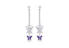SILVER W/Zirconia  & AMY B/FLY EARR9