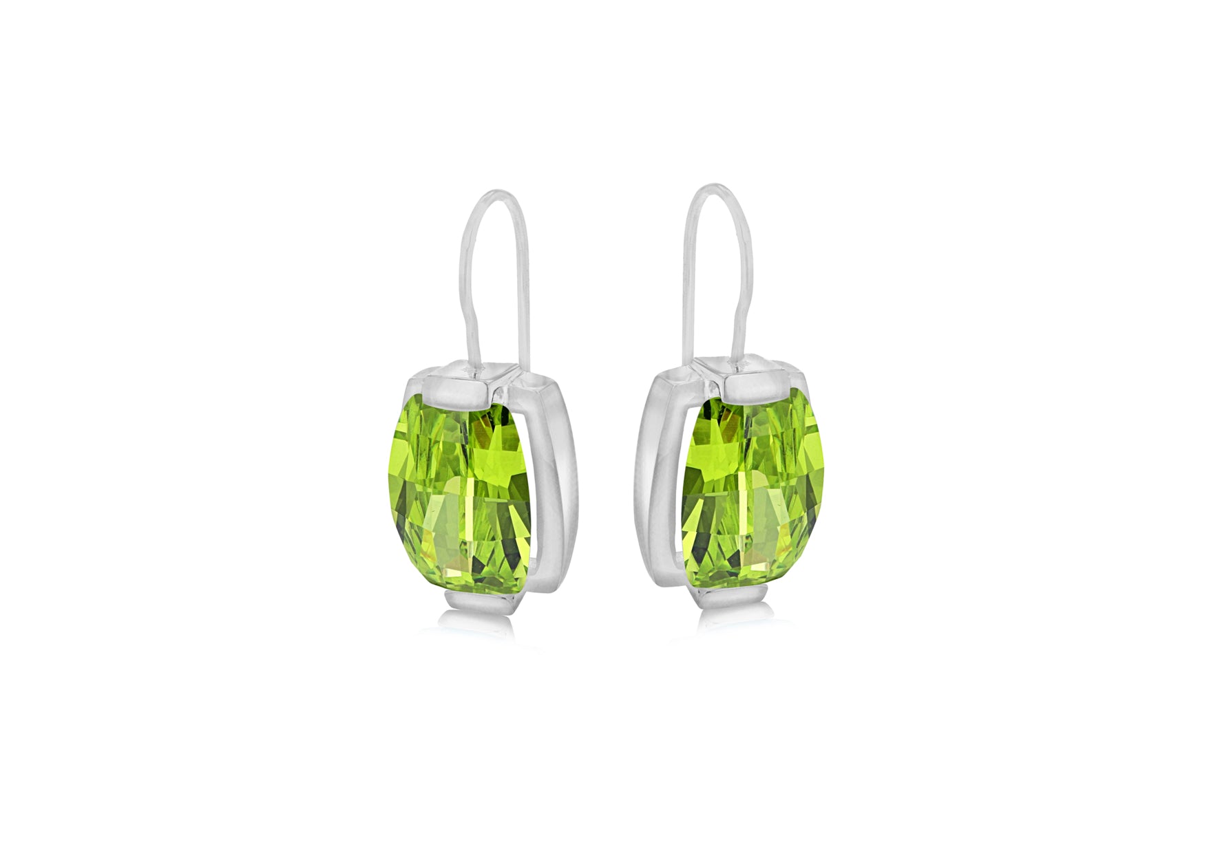 SILVER FacetedPERIDOT RET ER9