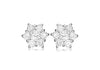 SILVER Zirconia  Cluster STUD EARRing