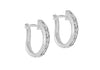 Sterling Silver Channel Set Huggy Earrings