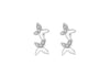 SILVER RHO DBL Zirconia  BFLY STUD ER9
