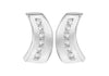 SILVER Zirconia  WAVE STUD EARRing