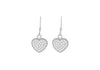 SILVER Crystal PAVE HRT DROPER9
