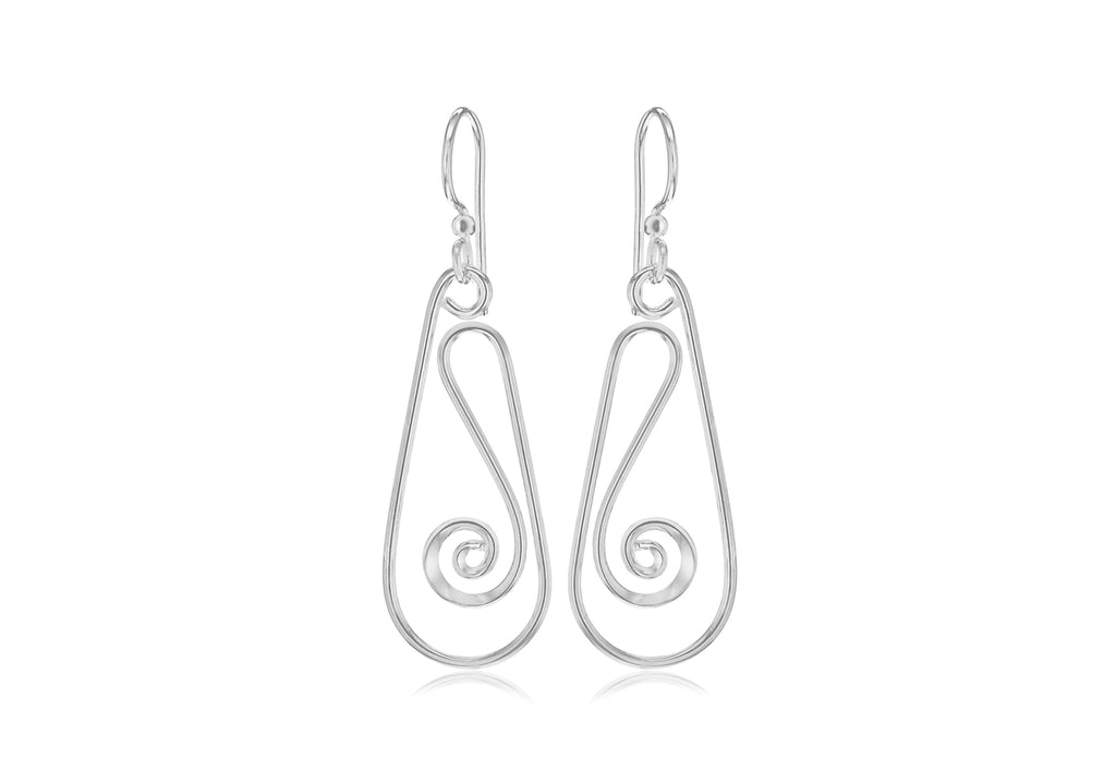 SILVER PEAR SHAPE SWIRL DROPER9