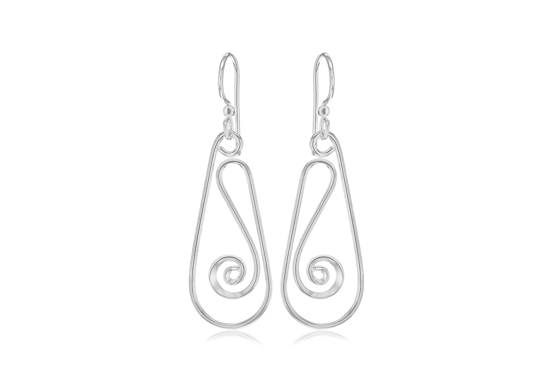 SILVER PEAR SHAPE SWIRL DROPER9