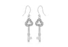 SILVER MEDIUM KEY DROP EARRing