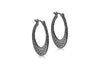 Sterling Silver Black Zirconia Stone Set Earrings