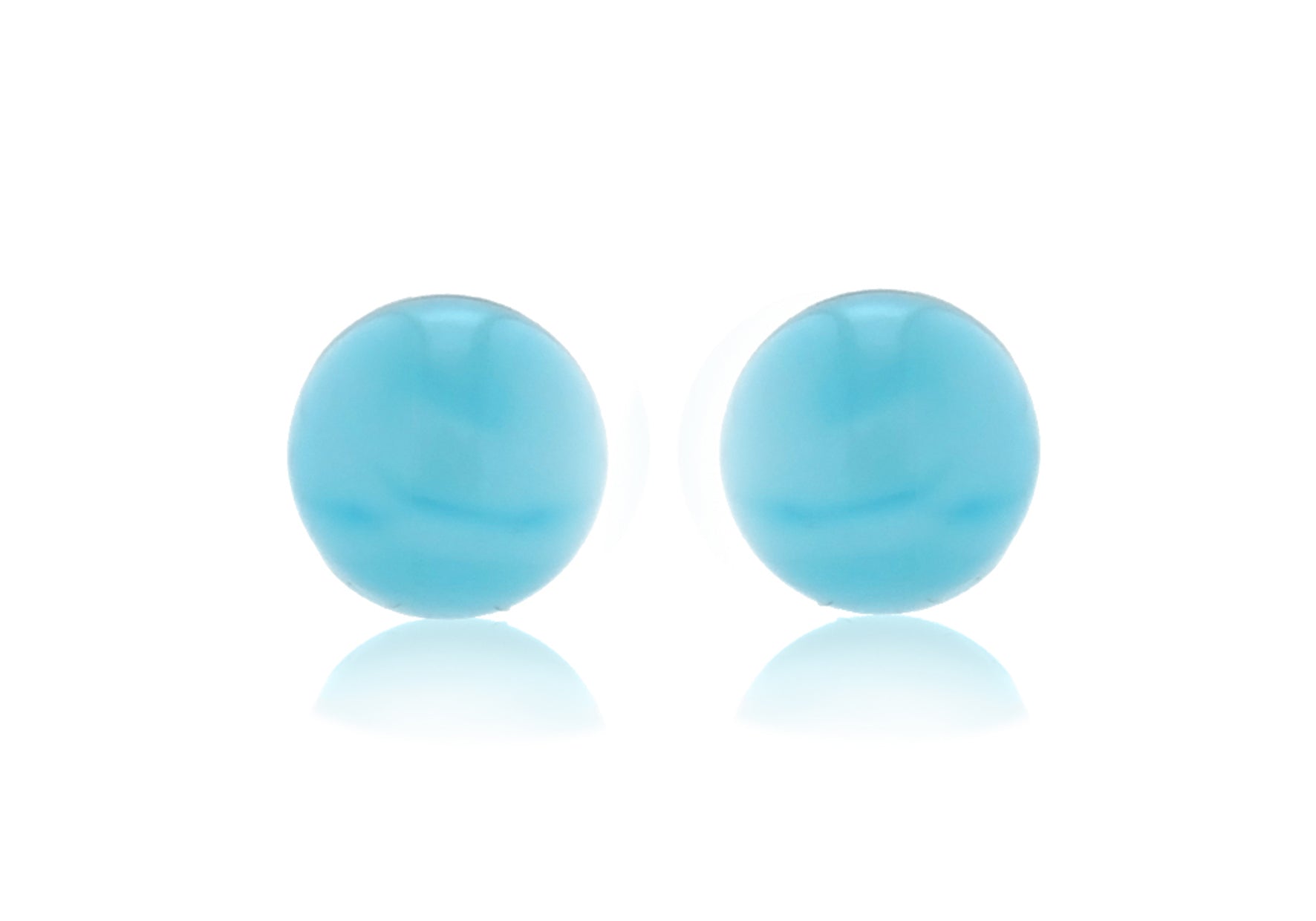 SILVER 6MM L/BLUE BALL STUD ER9