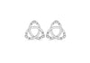 Sterling Silver Rhodium Plated Zirconia Celtic Knot Stud Earrings
