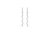 Sterling Silver Rhodium Plated Twist Drop Earrings