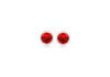 Sterling Silver Light Red 3mm Zirconia  January Birthstone Stud Earrings