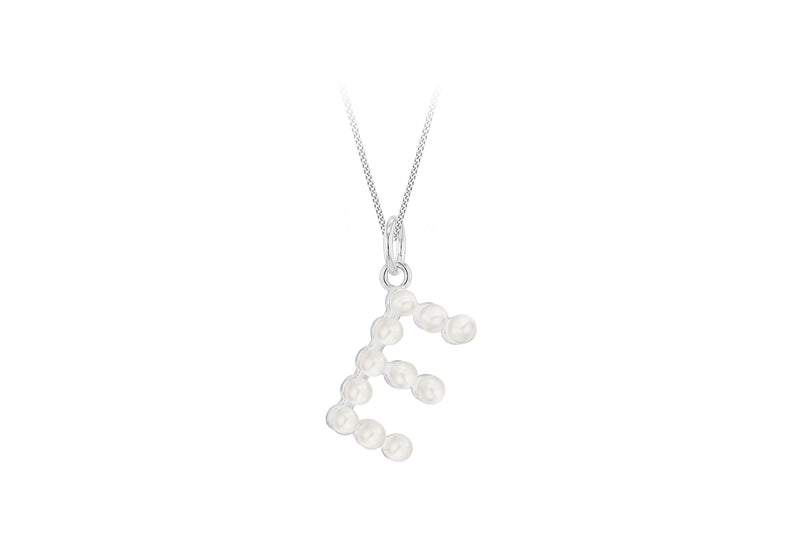 Sterling Silver Freshwater Pearls Initials Pendant
