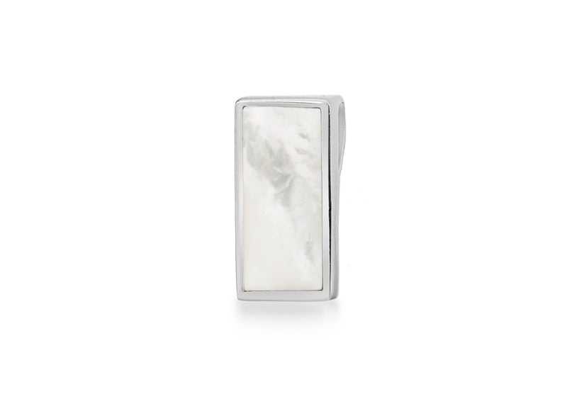 Sterling Silver Rectangular Mother of Pearl Pendant