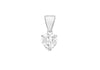 Sterling Silver Zirconia  5mm Heart Pendant