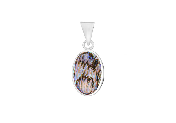 Sterling Silver Oval Shell Pendant