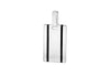 Sterling Silver Double Thin Black Stripe Tag Pendant
