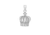 Sterling Silver Rhodium Plated Zirconia  14.4mm x 24.9mm rown Pendant
