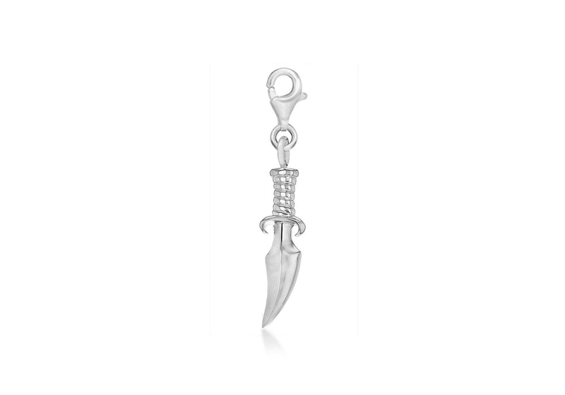 Sterling Silver Dagger Lobster Clasp Charm 
