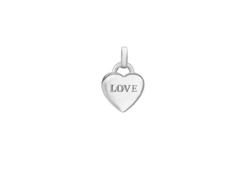 Sterling Silver 'LOVE' Heart Pendant