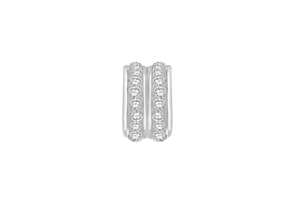 Sterling Silver Crystal 10mm Ring Pendant