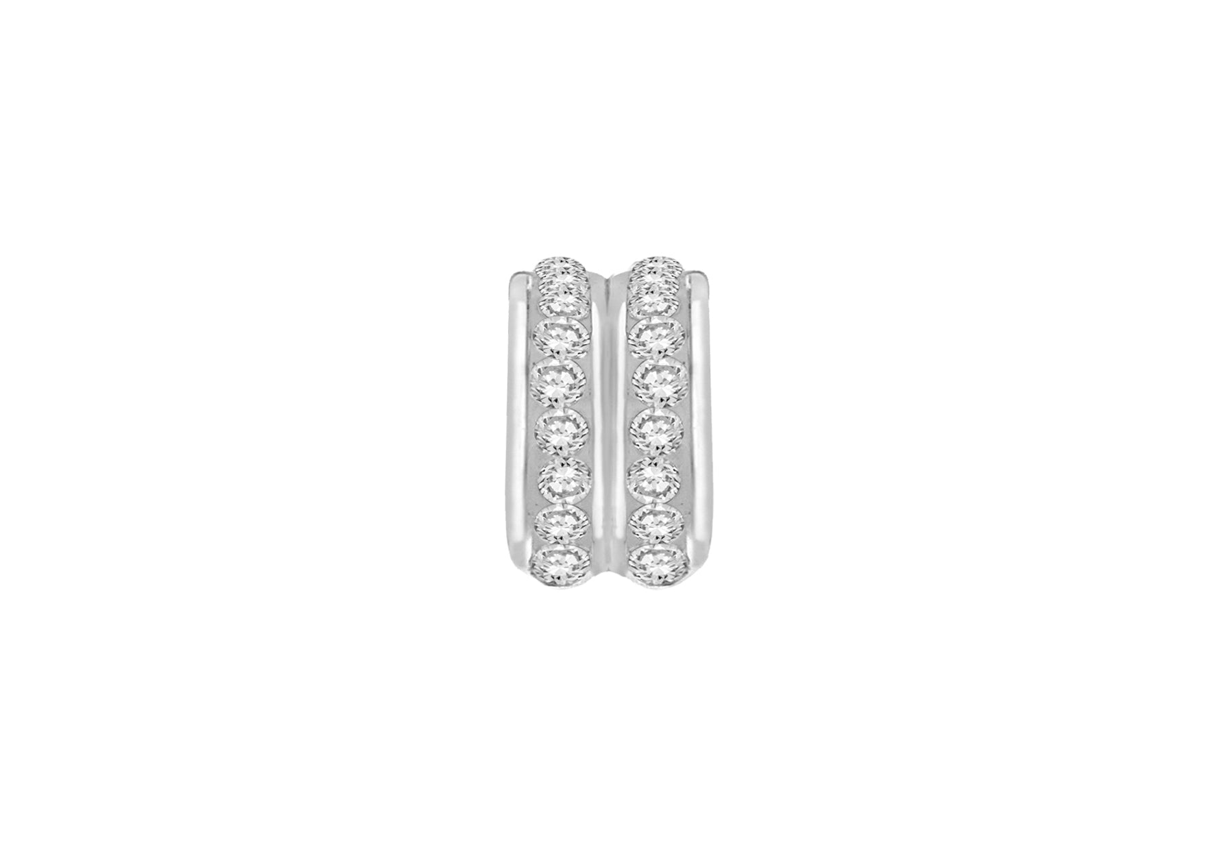 Sterling Silver Crystal 10mm Ring Pendant