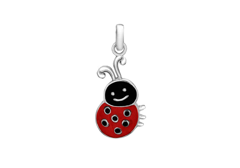 Sterling Silver Enamel Ladybird Pendant