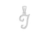 SILVER RHOD DIA J INITIAL Pendant