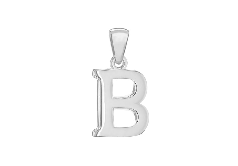 Sterling Silver 'B' Initial Pendant