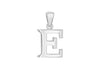 Sterling Silver 11.1mm x 20mm 'E' Initial Pendant