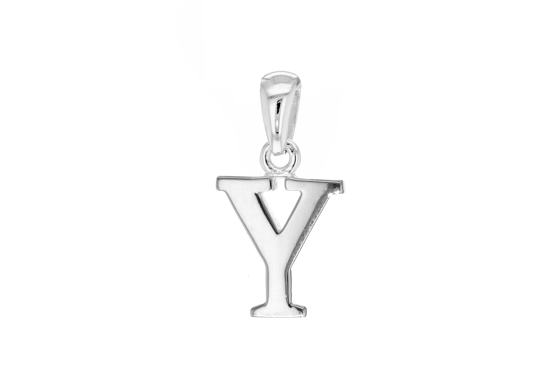 Sterling Silver 10.7mm x 20mm 'Y' Initial Pendant