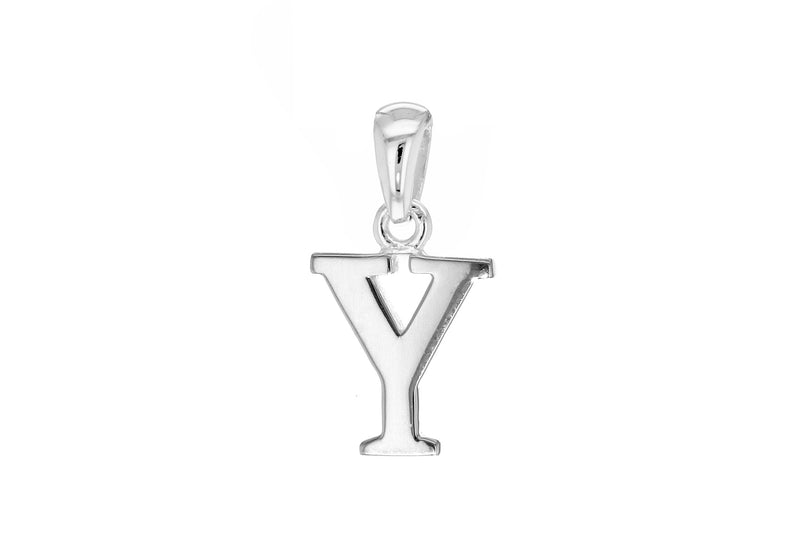 Sterling Silver 10.7mm x 20mm 'Y' Initial Pendant