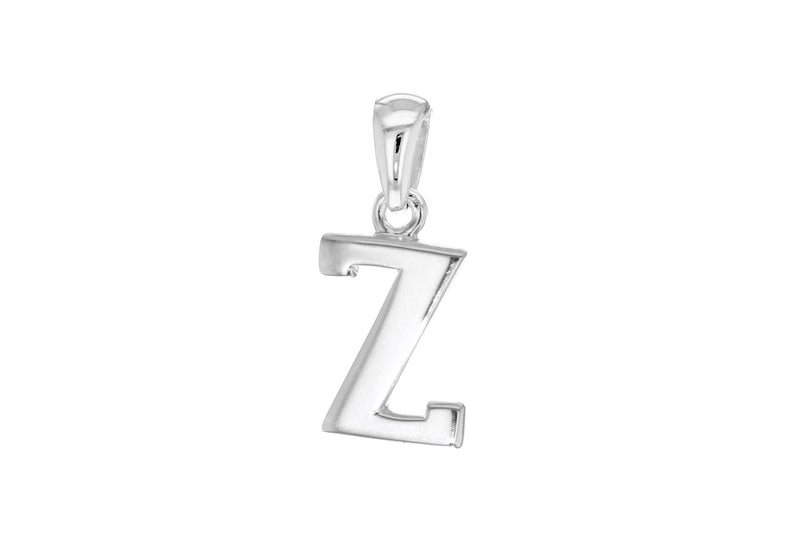 Sterling Silver 10.9mm x 20.8mm 'Z' Initial Pendant