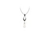 Sterling Silver Marcasite and Synthetic Pearl Pendant