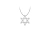 Sterling Silver Zirconia  'Star of David' Slider Pendant