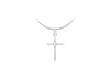 Sterling Silver Zirconia  Set Fine Cross Pendant