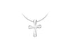 Sterling Silver Rounded Cross Slider Pendant