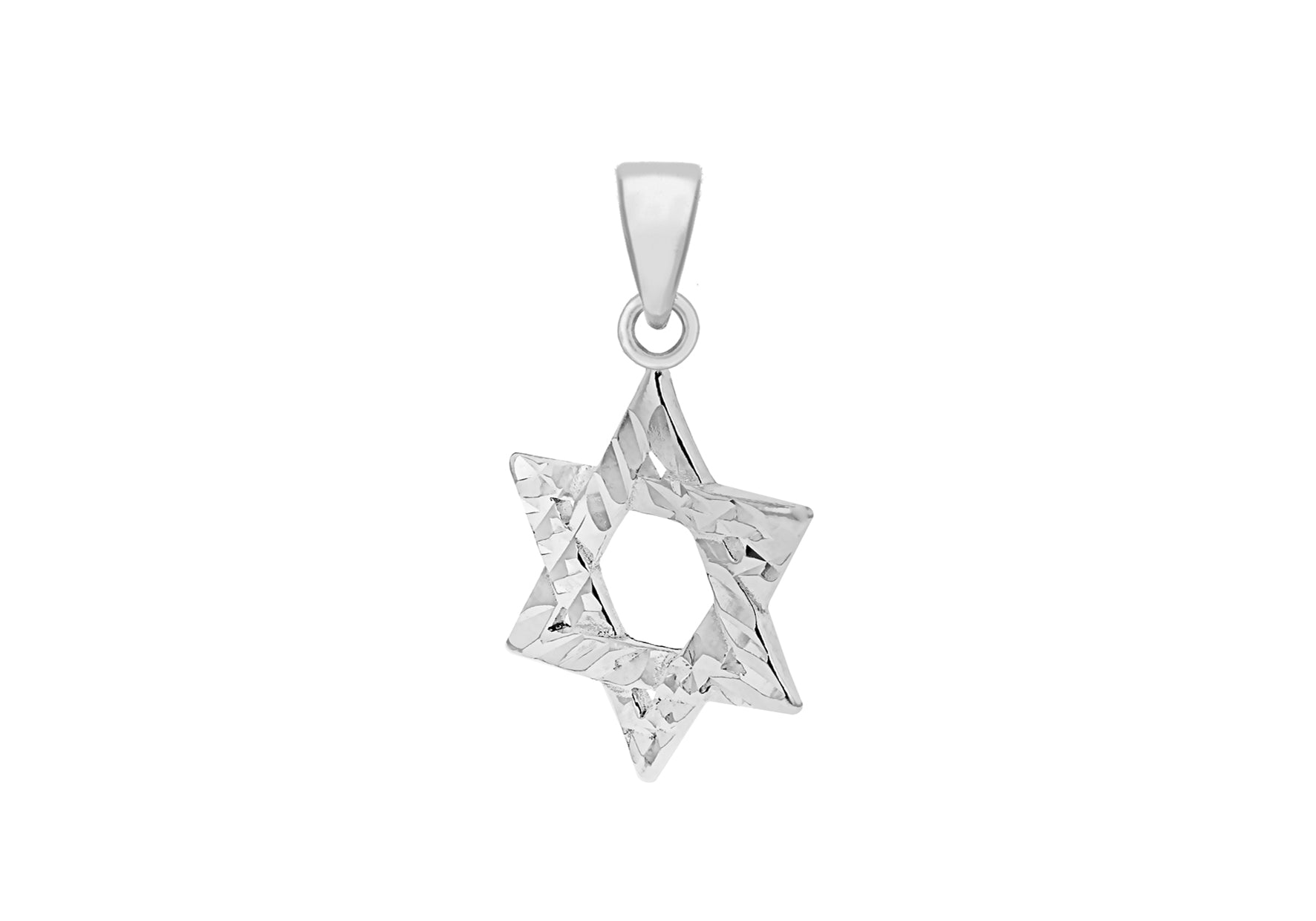 Sterling Silver Diamond Cut 'Star of David' Pendant