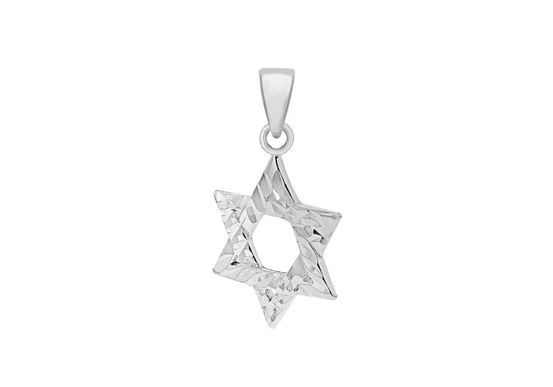 Sterling Silver Diamond Cut 'Star of David' Pendant