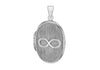 Sterling Silver Rhodium Plated Infinity Locket Pendant