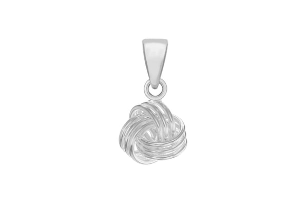 Sterling Silver 10mm Knot Pendant