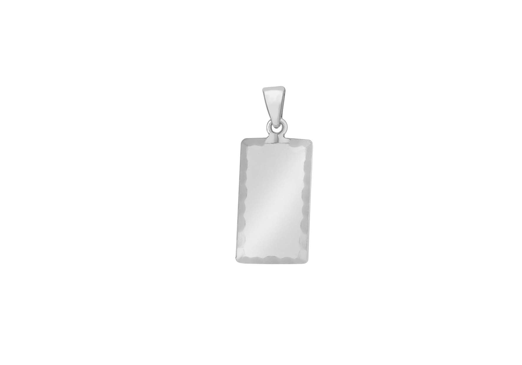 SILVER D EDGE DOG TAG Pendant