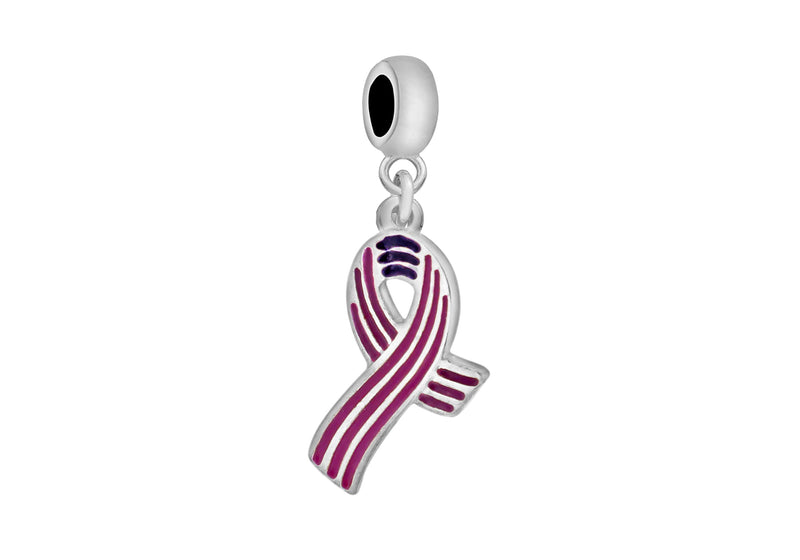 Sterling Silver Breast Cancer Care Bead Charm