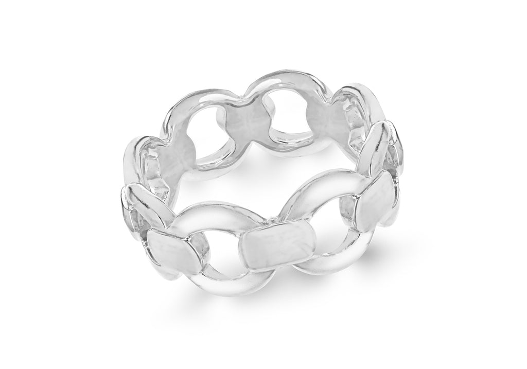 SILVER Chain LINK Ring