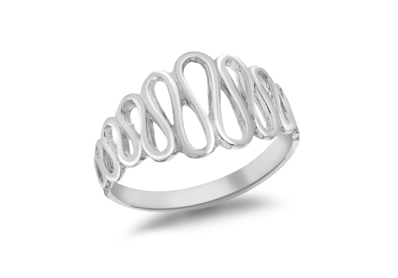 SILVER TAPPER WAVE Ring