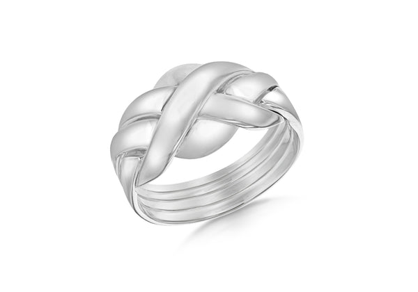 Sterling Silver Four Band Puzzle Ring