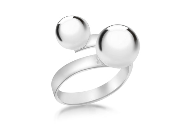 SILVER 8 & 10MM BALL Ring