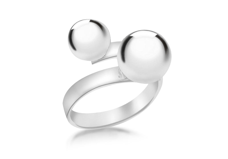 SILVER 8 & 10MM BALL Ring